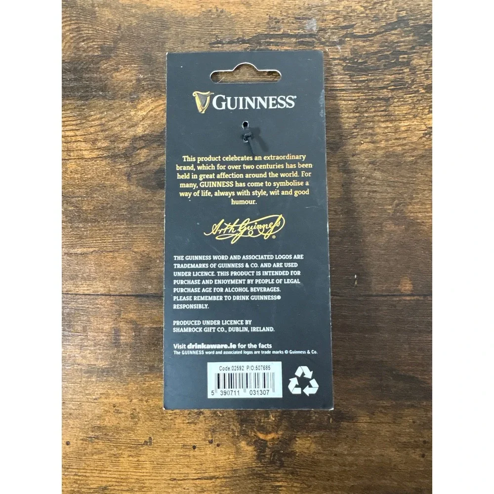 Guinness Official Merchandise Bottle Opener Keyring Dublin Ireland Storehouse